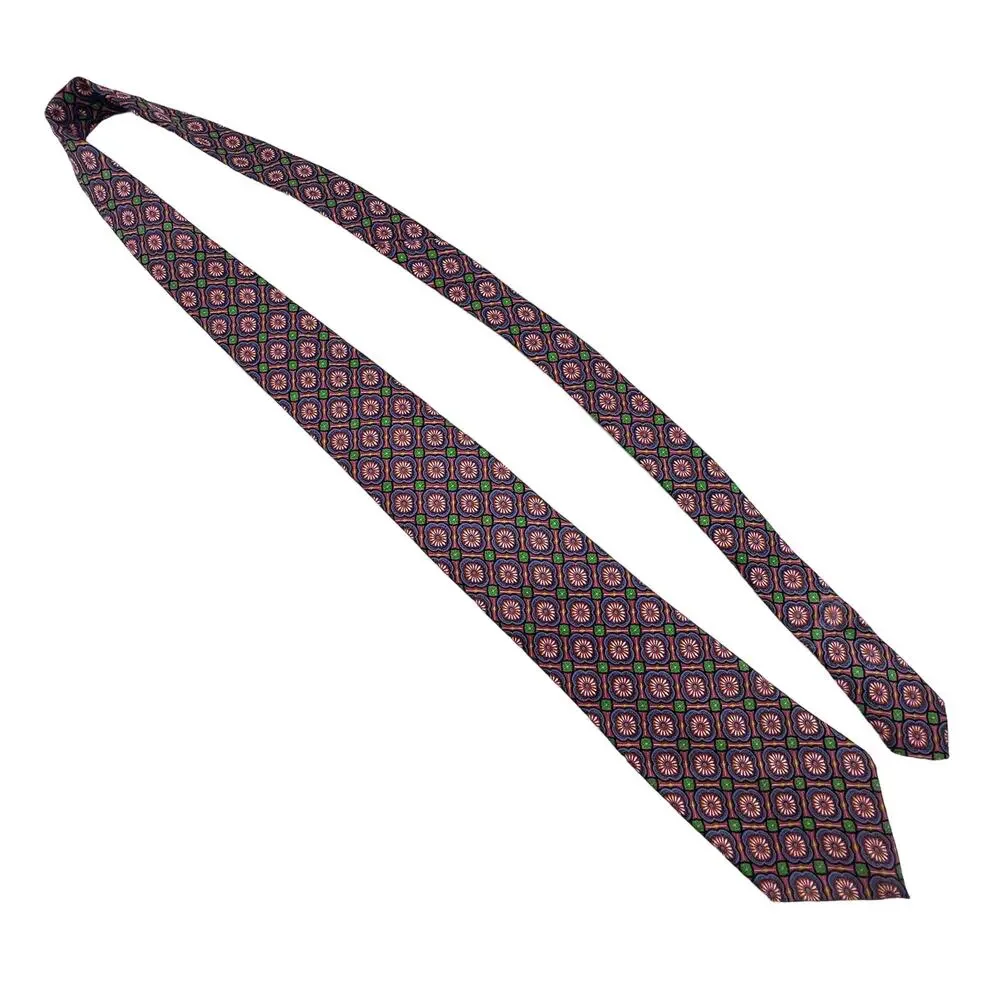 J. Crew Silk Foulard Print Tie Pink Vintage Pink Purple